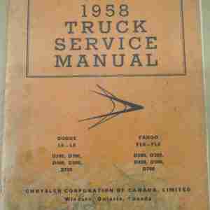 1958 Truck Service Manual