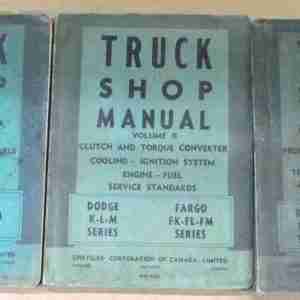 1957-59 Dodge Truck Shop Manual Volume I,II & III